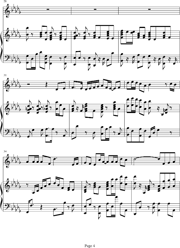 一言为定-（弹唱版）钢琴曲谱（图4）