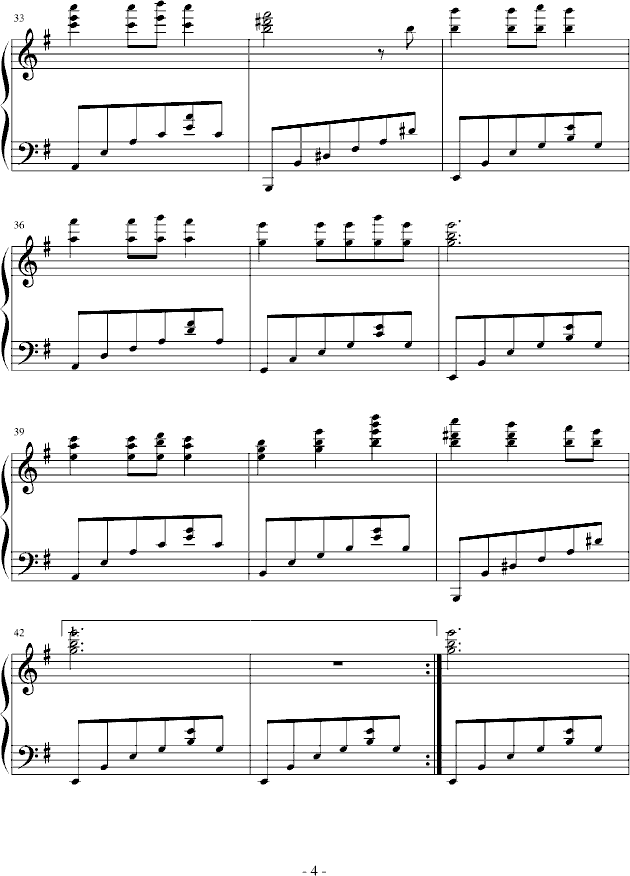 飘摇-幸福版钢琴曲谱（图4）