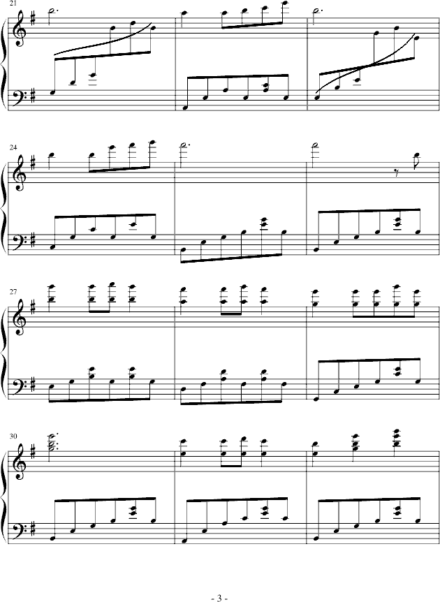 飘摇-幸福版钢琴曲谱（图3）