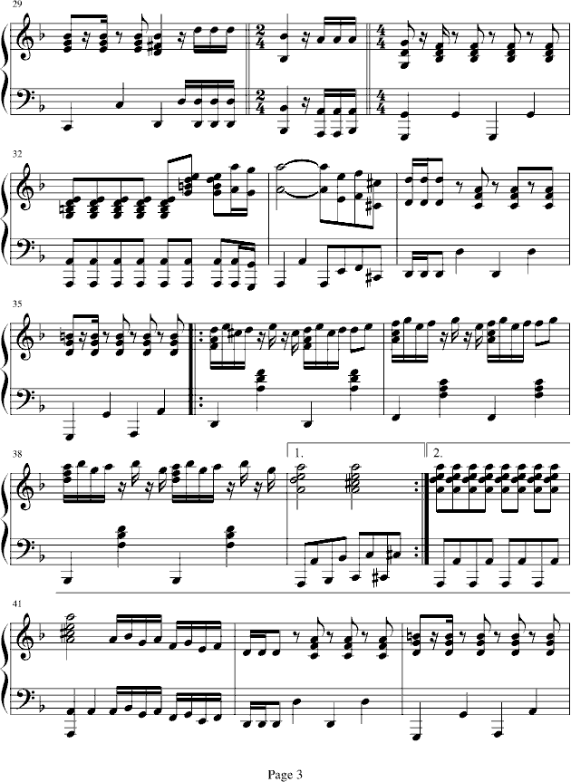 托卡塔曲钢琴曲谱（图3）