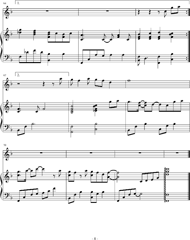 候鸟-(弹唱版)钢琴曲谱（图8）