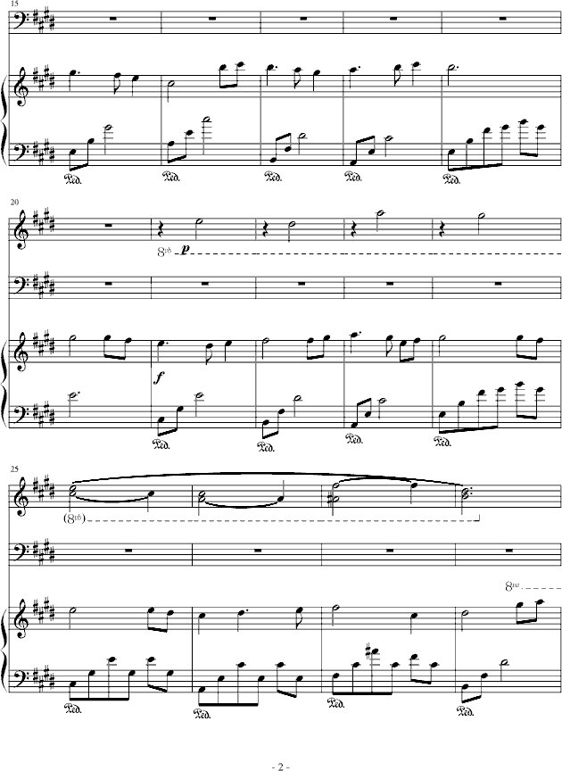 梦中的相遇钢琴曲谱（图2）