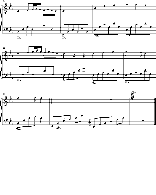 朋友钢琴曲谱（图3）