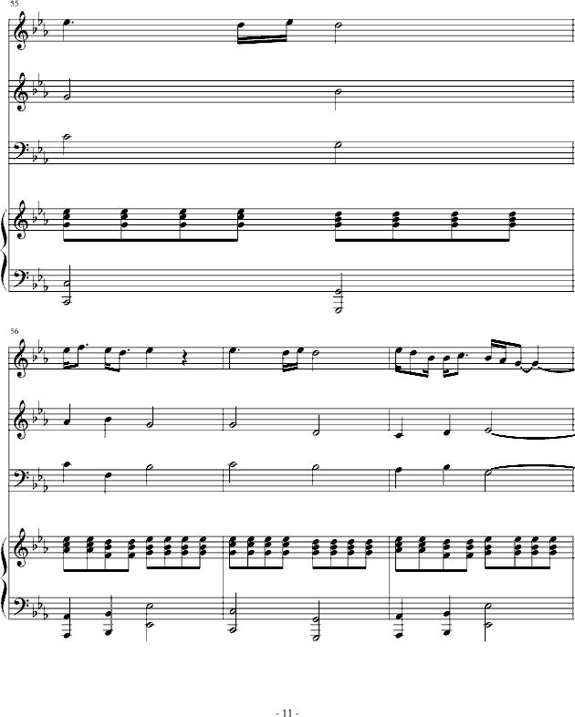 3月9日合唱版 《一升的眼泪》插曲钢琴曲谱（图11）
