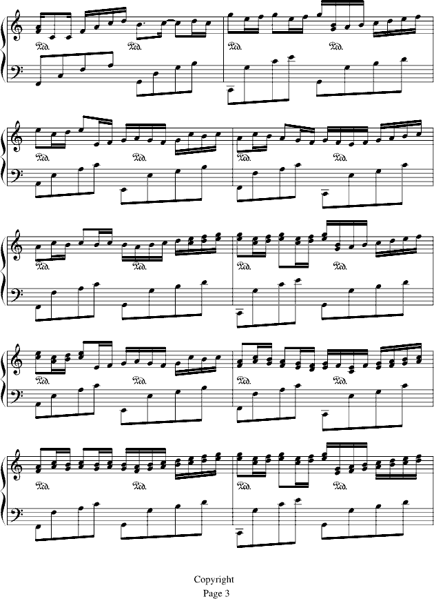 卡农-（情感100%）钢琴曲谱（图3）