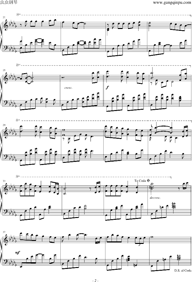 风里的梦钢琴曲谱（图2）