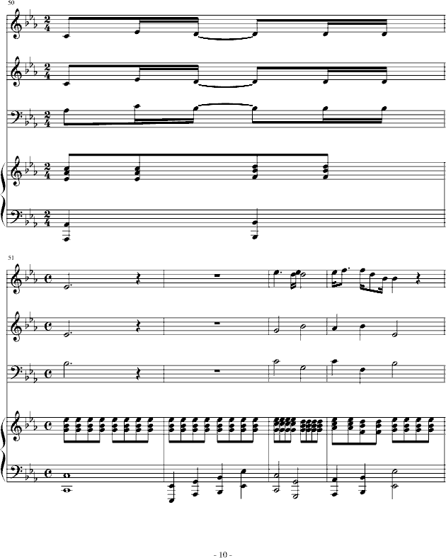 3月9日合唱版 《一升的眼泪》插曲钢琴曲谱（图10）