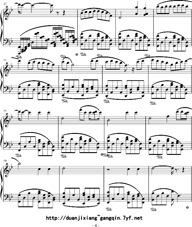 广岛～之恋♂钢琴曲谱（图4）