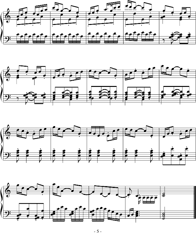 春日钢琴曲谱（图5）