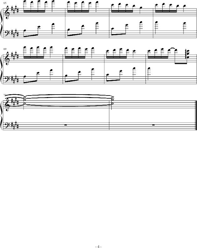 天堂钢琴曲谱（图4）