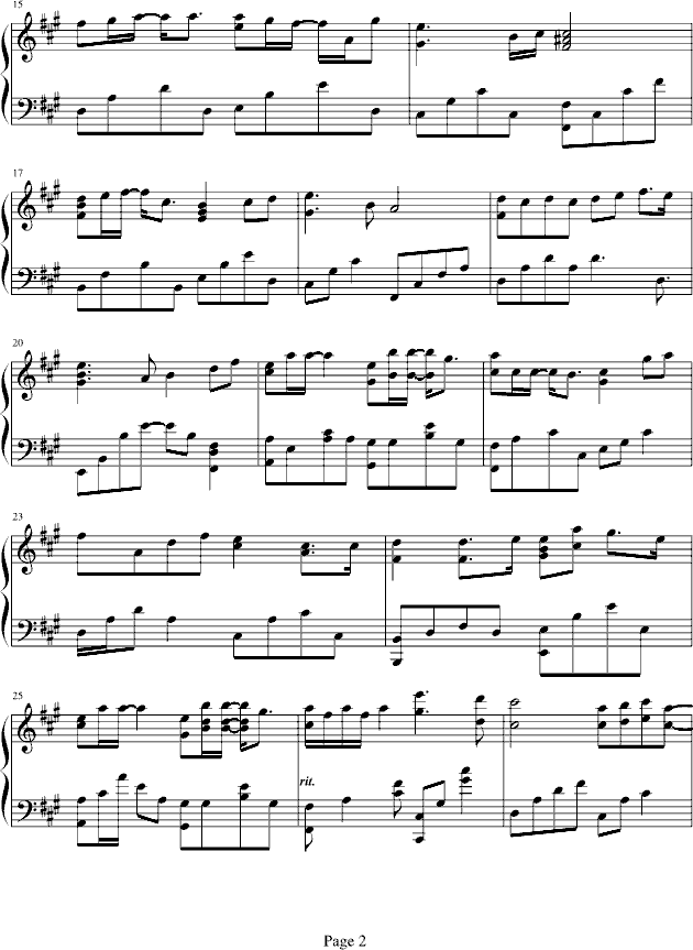 离家出走-（Piano Version）钢琴曲谱（图2）