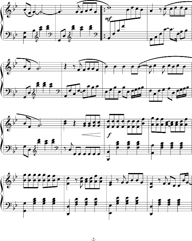黄昏-经典版钢琴曲谱（图2）