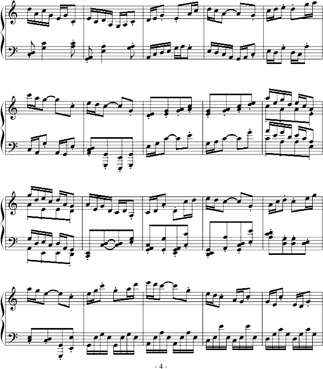 春日钢琴曲谱（图4）
