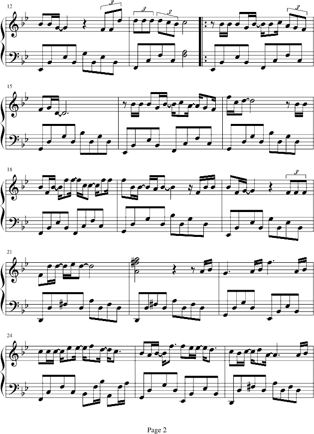 长情钢琴曲谱（图2）
