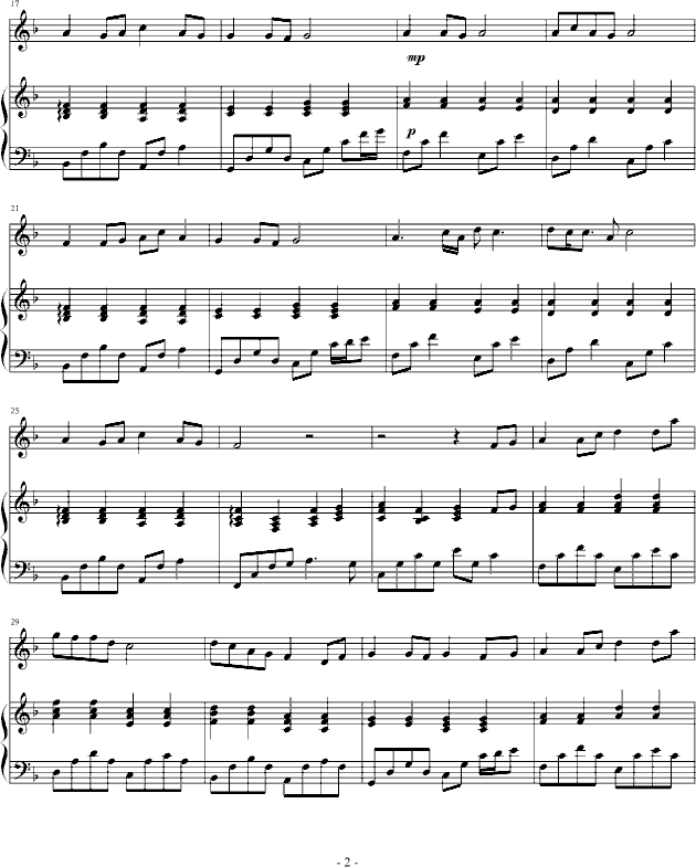 菊花台-(弹唱)--简易钢琴曲谱（图2）