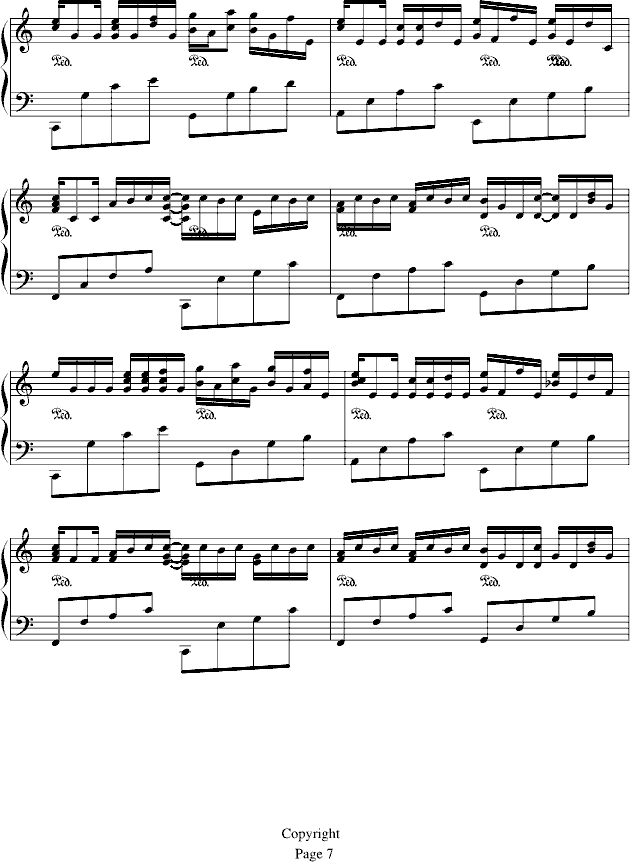 卡农-（情感100%）钢琴曲谱（图7）