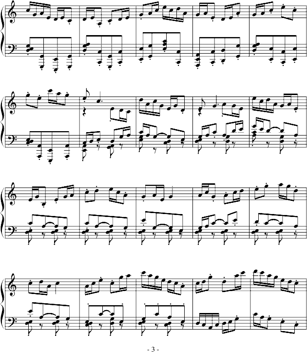 春日钢琴曲谱（图3）