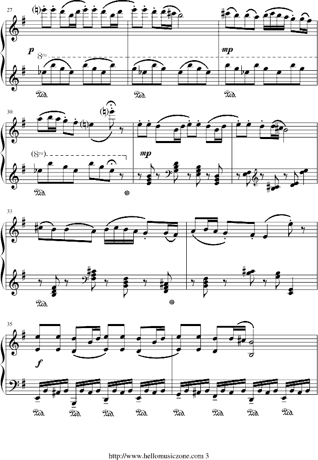 丁善德《第一新疆舞曲》钢琴曲谱（图3）