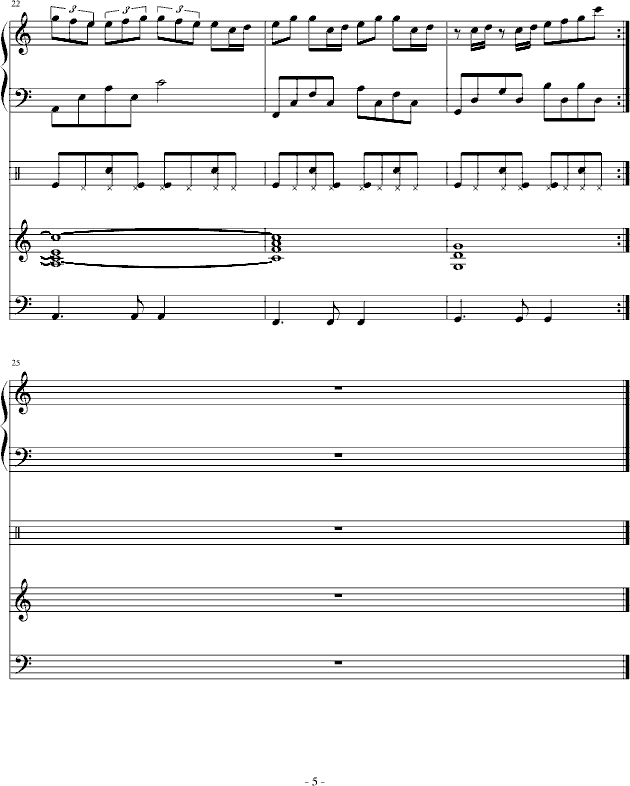 龙卷风-铜罗烧版钢琴曲谱（图5）
