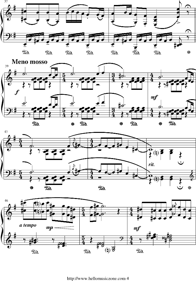 丁善德《第一新疆舞曲》钢琴曲谱（图4）