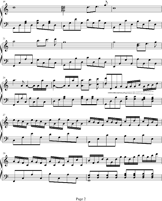 浅蓝色的爱情钢琴曲谱（图2）