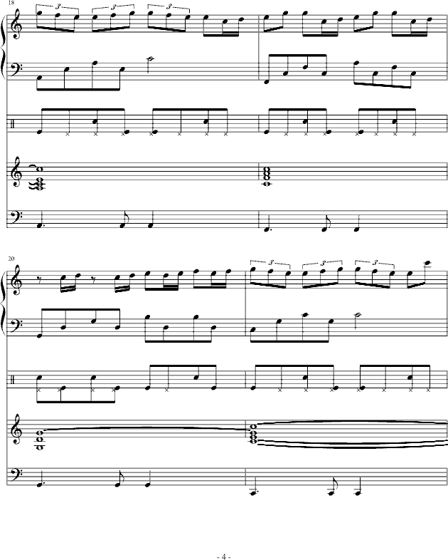 龙卷风-铜罗烧版钢琴曲谱（图4）