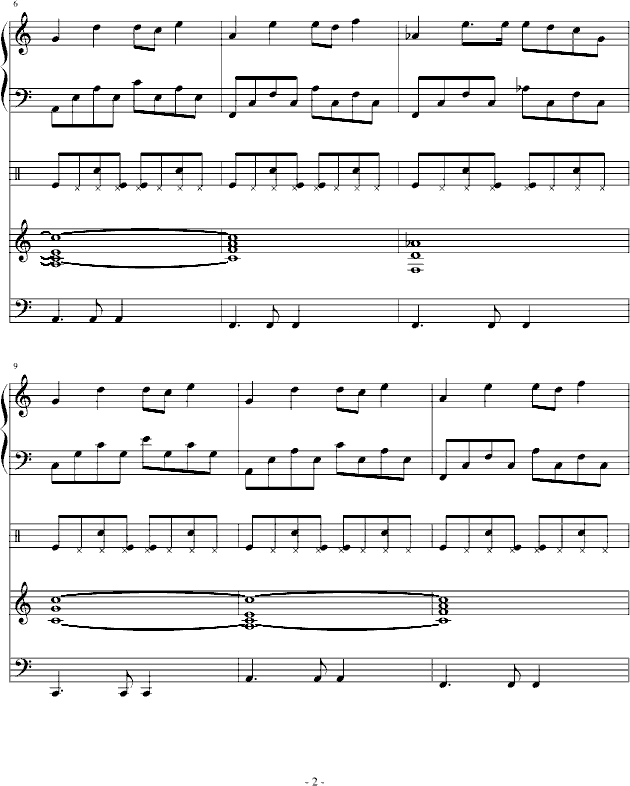 龙卷风-铜罗烧版钢琴曲谱（图2）