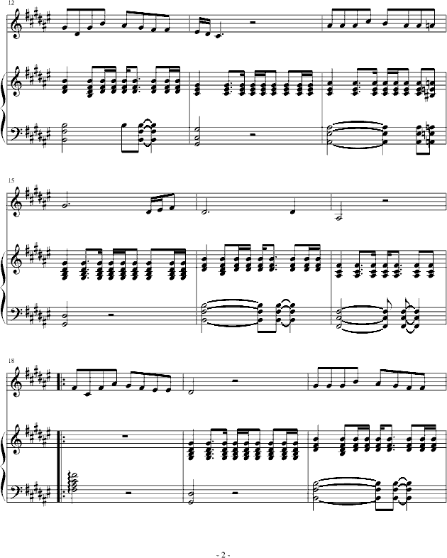 旅行钢琴曲谱（图2）