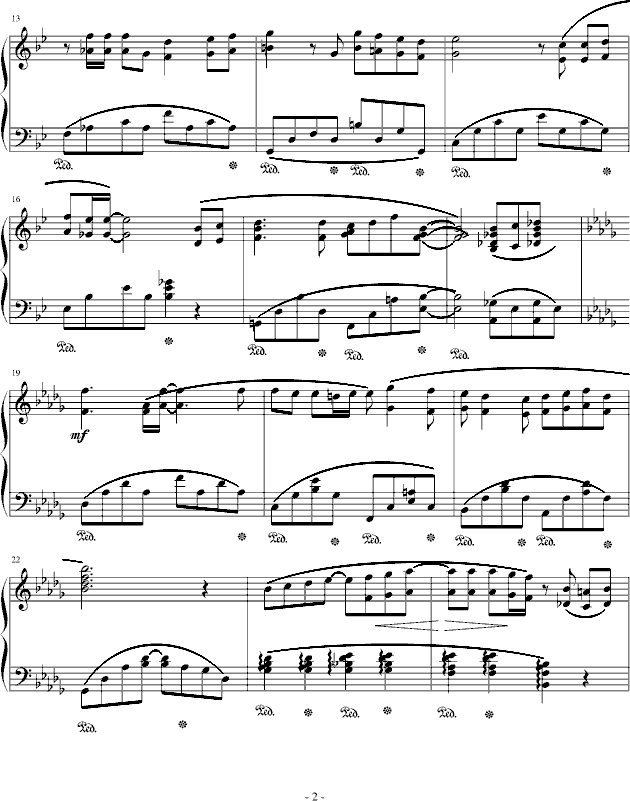 深情几许钢琴曲谱（图2）