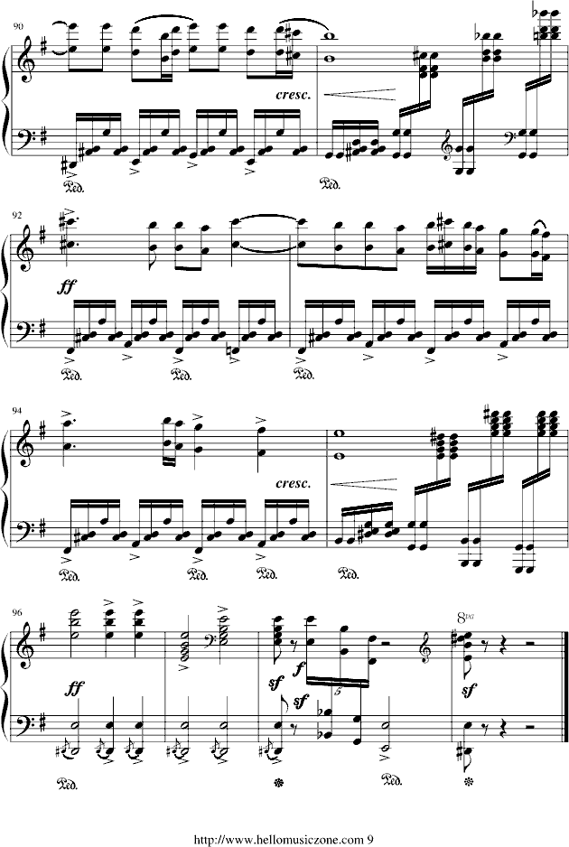 丁善德《第一新疆舞曲》钢琴曲谱（图9）