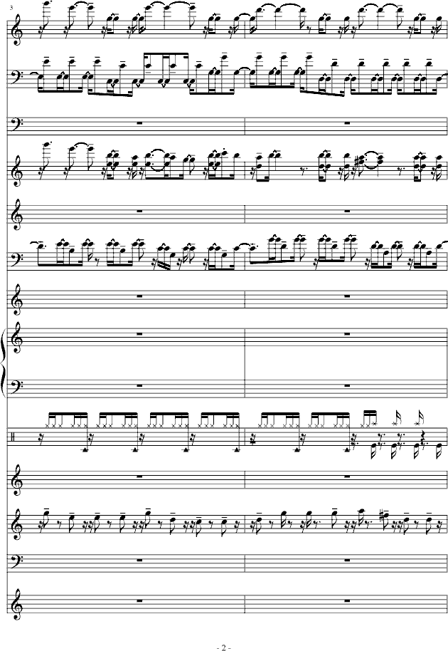 不怕不怕-总谱钢琴曲谱（图2）