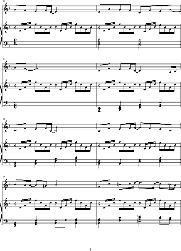 精灵世纪插曲《心火》钢琴曲谱（图6）