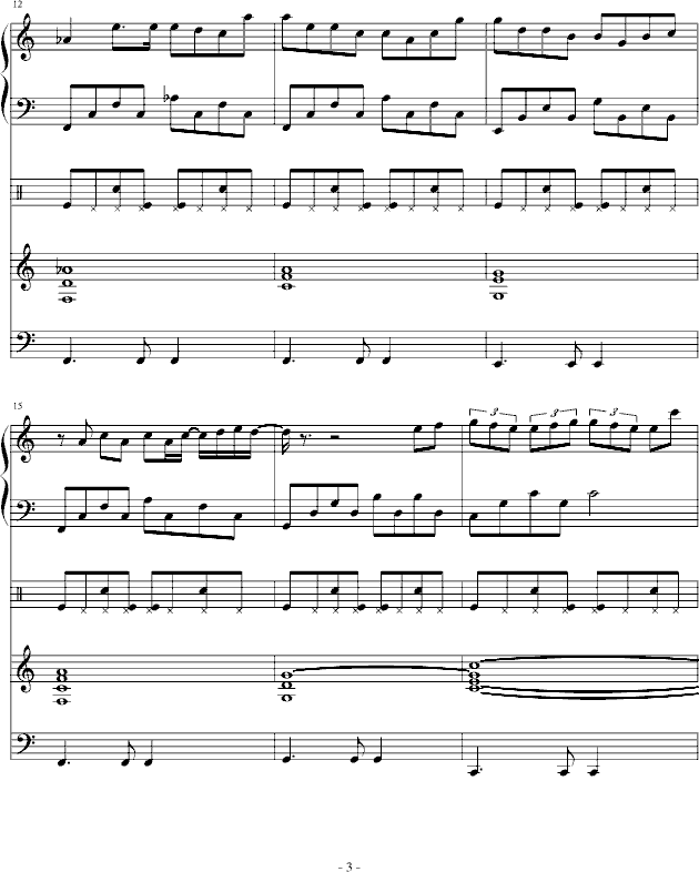 龙卷风-铜罗烧版钢琴曲谱（图3）