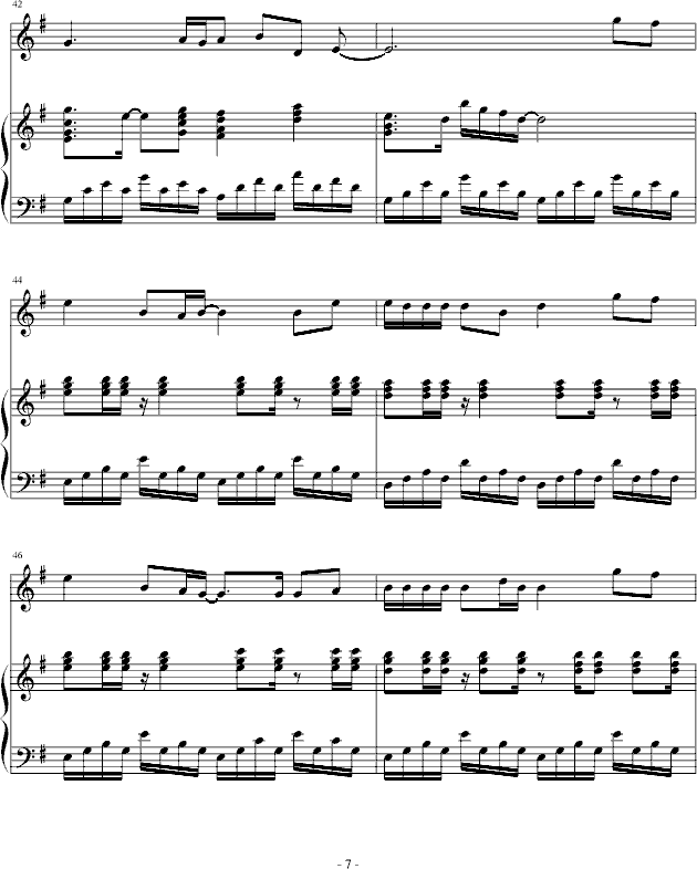 千纸鹤钢琴曲谱（图7）