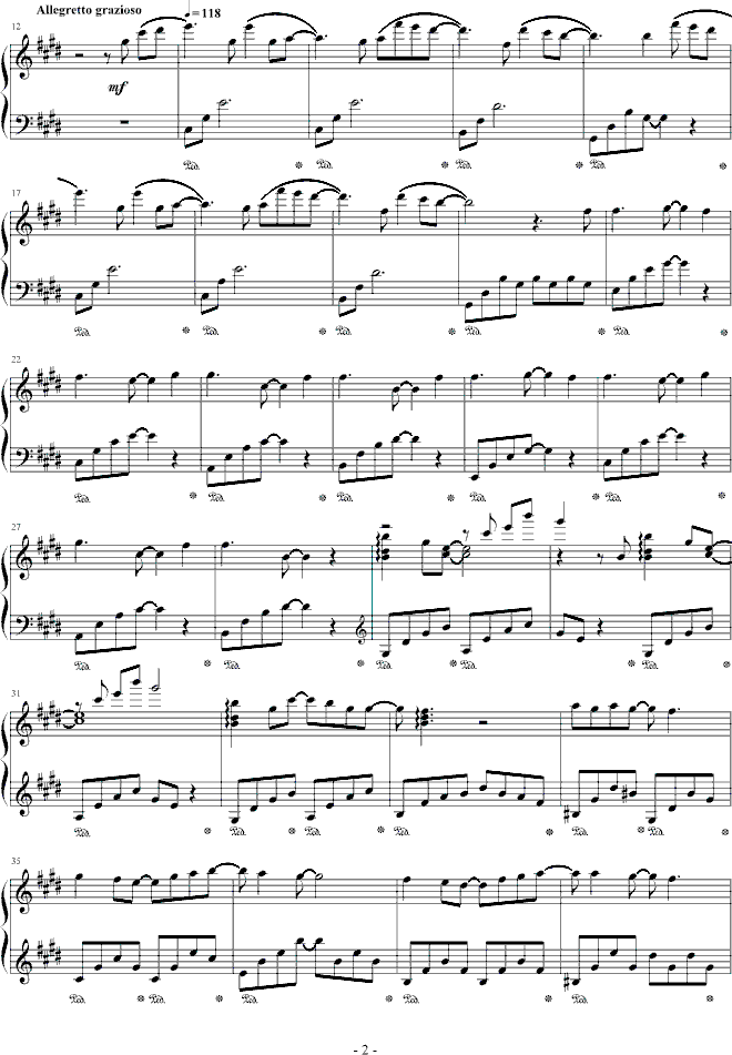 I like Chopin钢琴曲谱（图2）