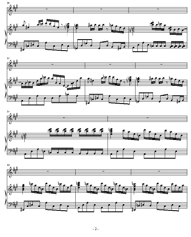 浪漫摇滚钢琴曲谱（图2）
