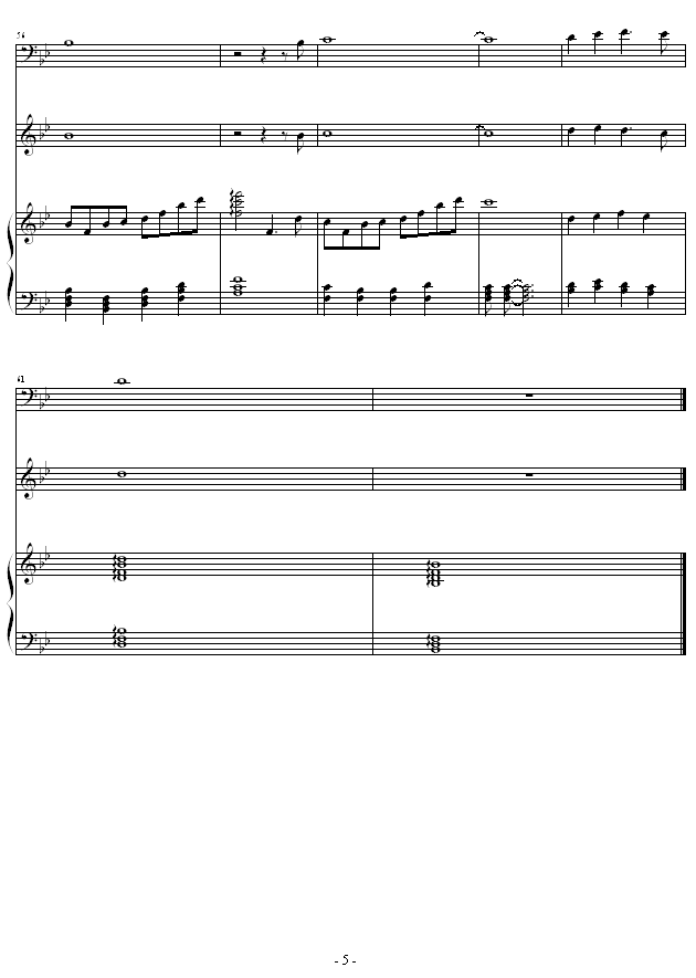 The most beautiful secret钢琴曲谱（图5）