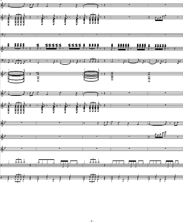 长江之歌钢琴曲谱（图8）