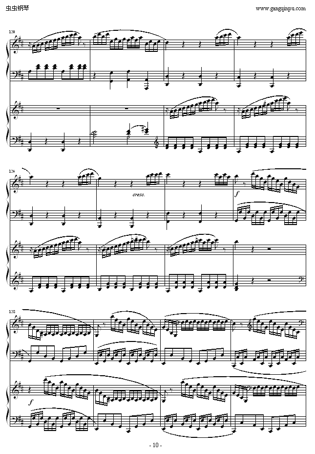 D大调双钢琴奏鸣曲K448第一乐章钢琴曲谱（图10）