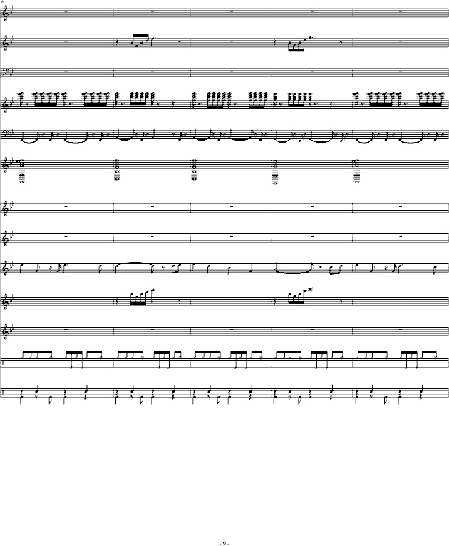 长江之歌钢琴曲谱（图9）