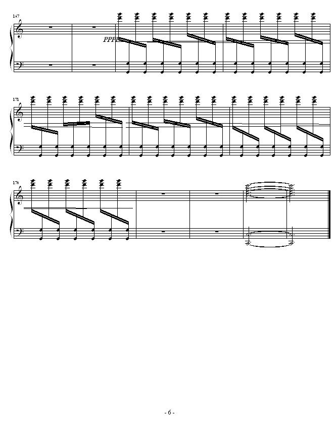 C大调圆舞曲钢琴曲谱（图6）