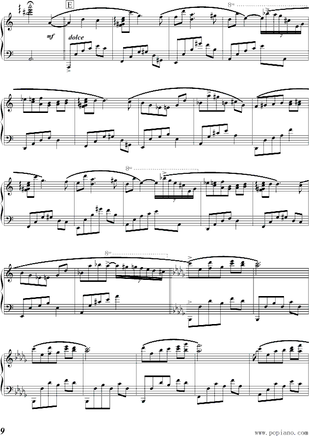 蓝色独白钢琴曲谱（图9）