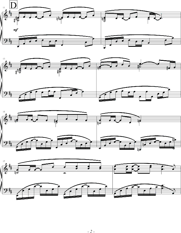 千里之外-(原调)钢琴曲谱（图2）