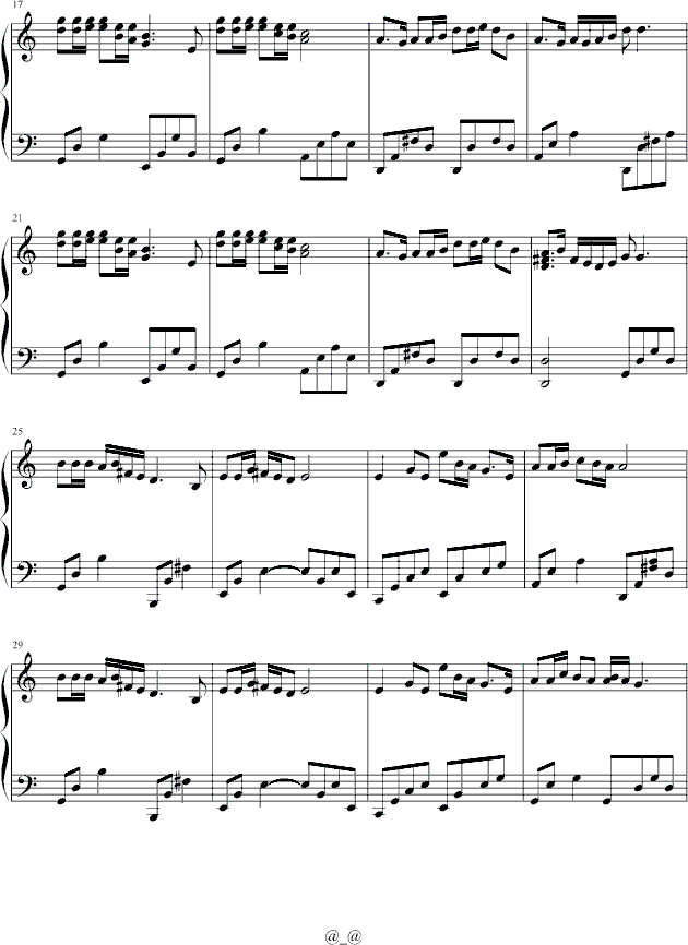血染的風采钢琴曲谱（图2）