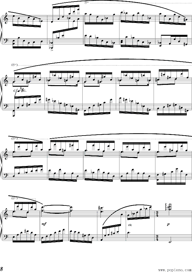 蓝色独白钢琴曲谱（图8）