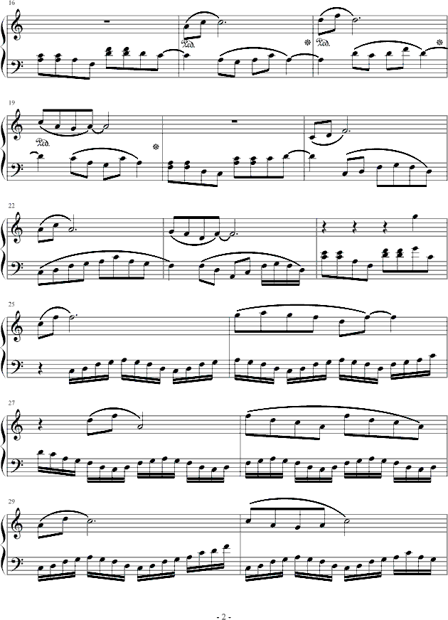 采花小小调钢琴曲谱（图2）