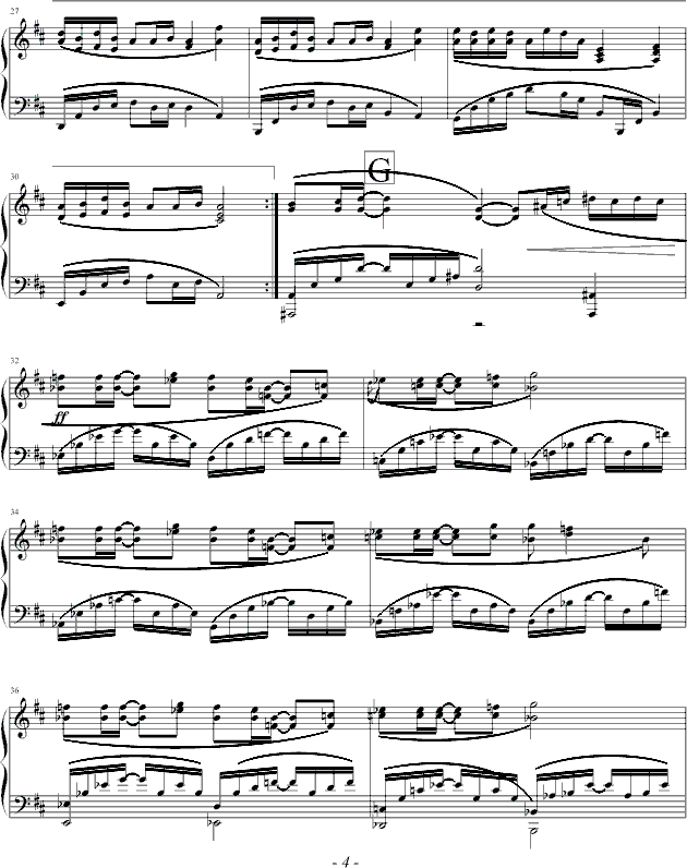千里之外-(原调)钢琴曲谱（图4）