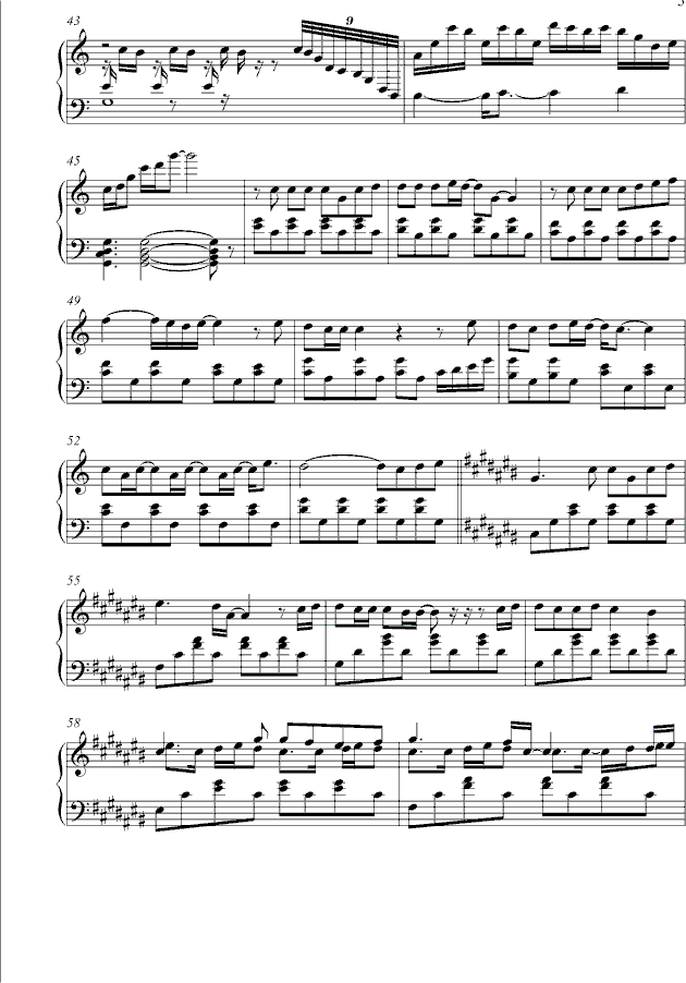 枫-manle版钢琴曲谱（图3）