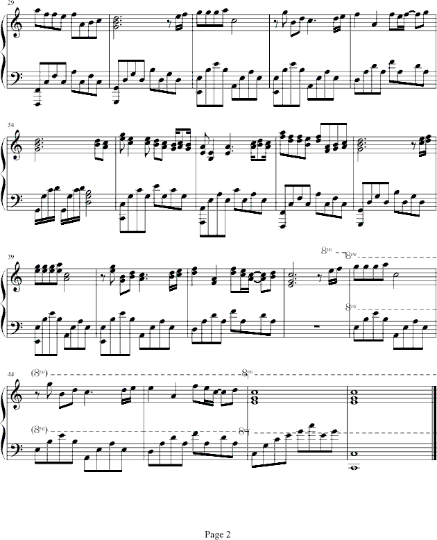 约定—简单版钢琴曲谱（图2）