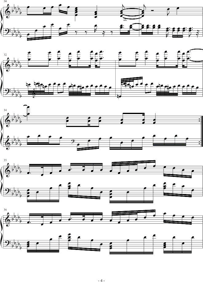 失魂雨钢琴曲谱（图4）